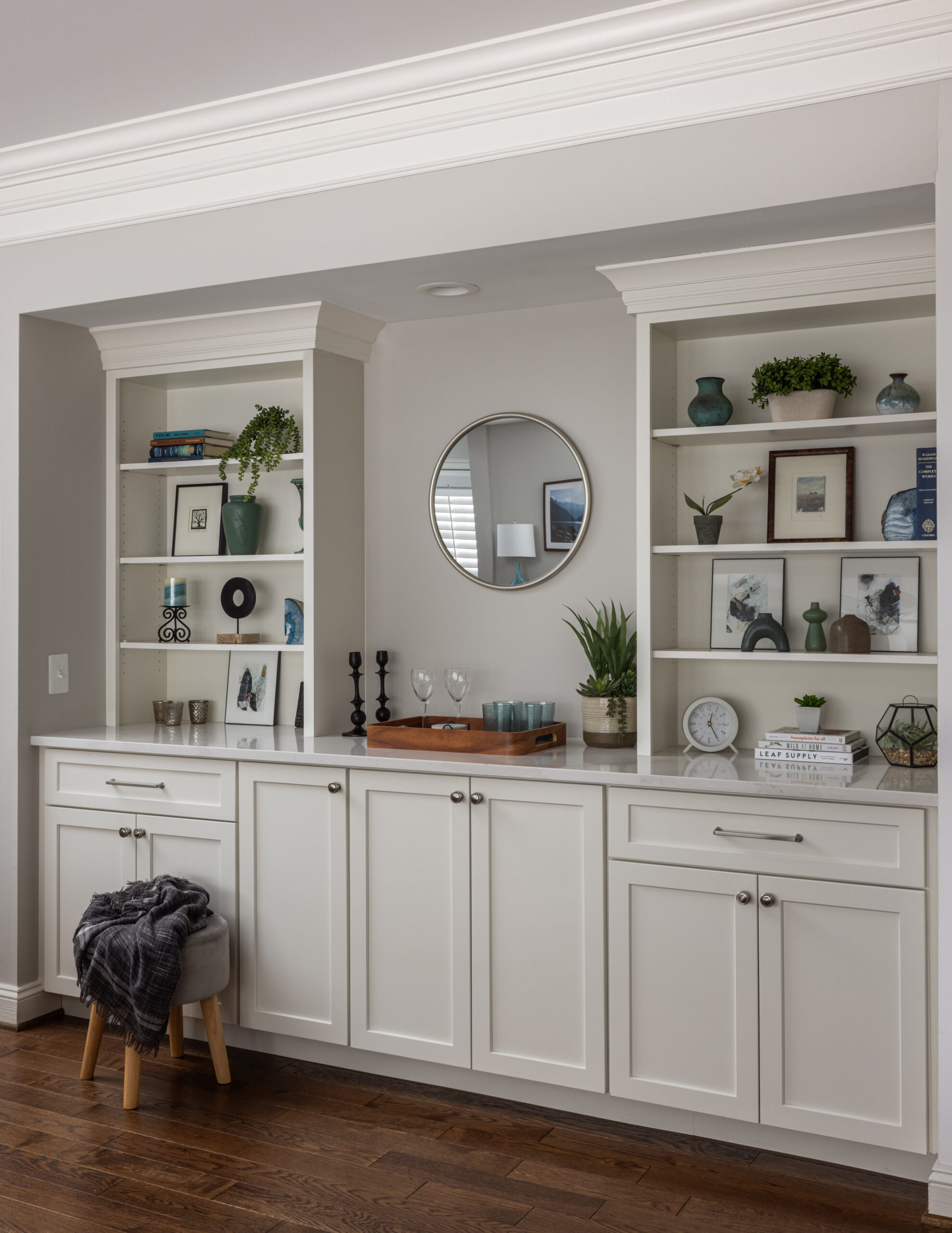White Cabinetry With A Distinct Blue Green Island Kitchen Remodel in Oakton, VA by Jordan Design Build Group project photo 8